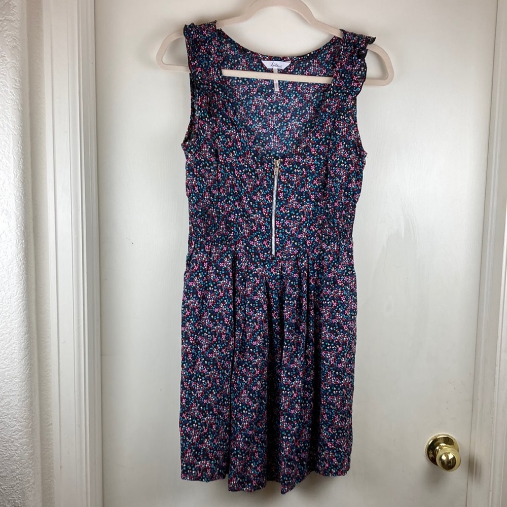 Kirra Vintage Black Ditsy Floral Print Sleeveless Dress A154